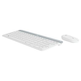 LOGITECH - Juego de teclado + mouse inalámbricos MK470 - AZERTY - Blanco