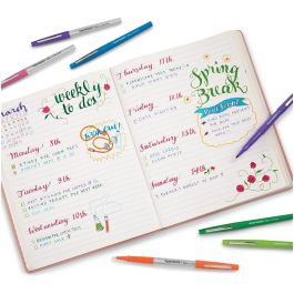 PaperMate Rotuladores Flair Punta Pincel 0.7 mm Multicolor - Paquete de 8 unidades