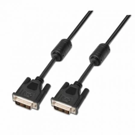 AISENS - CABLE DVI SINGLE LINK 18+1 CON FERRITA, M-M, NEGRO, 1.8M