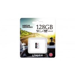 Kingston Tarjeta microSD High-Endurance 128GB UHS-I U1 Clase 10 para Cámaras Vigilancia 24/7, Dash Cam, Body Cam, Full HD, Resistente