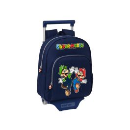 Mochila Escolar con Ruedas Super Mario Azul marino 28 x 34 x 10 cm Precio: 25.99000019. SKU: B18BQN27QK