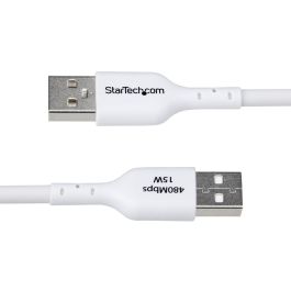 Cable USB Startech USB2AC3MNCWHE Blanco 3 m Cable USB Startech USB2AC3MNCWHE Blanco 3 m