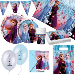 Set Artículos de Fiesta Frozen 66 Piezas Set Artículos de Fiesta Frozen 66 Piezas