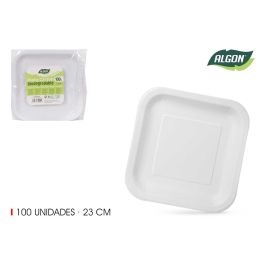 Set de 100 platos de cartón cuadrados Algon 23 cm (10 Cajas) Precio: 38.50000022. SKU: B1BNAC6KYA