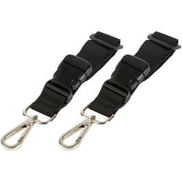 Tineo Juego de 2 Mosquetones Clips para Bolsas de Pañales en Coches de Bebé - Negro - TIN3275054059510