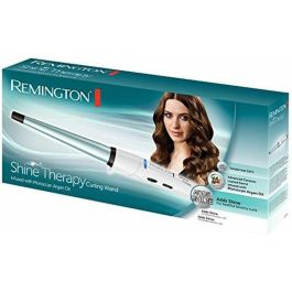 Remington CI53W Rizador de Pelo Cónico Shine Therapy - 210 °C - Calentamiento Rápido - 8 Temperaturas - Blanco