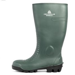 DELTA PLUS Botas de Agua Impermeables con Puntera de Seguridad y Plantilla Antiperforación, Calzado Laboral Robusto Talla 40
