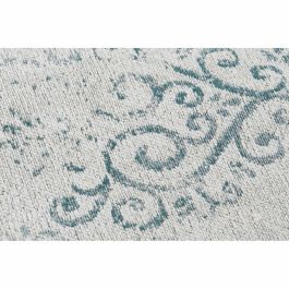 Alfombra Arabe DKD Home Decor Azul Blanco 200 x 1 x 200 cm