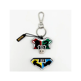 Wondee Llavero USB Harry Potter Hogwarts 32GB con Adaptador USB C