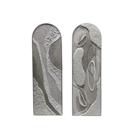DKD Home Decor Cuadro Urban Abstracto de Lienzo y Aluminio, Beige y Blanco, 53 x 4 x 168 cm, Pack de 2 Unidades Precio: 163.50000007. SKU: B139ZTWFHR