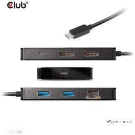 Club3D CSV-1598 Hub USB-C 7 en 1: 2xDisplayPort 4K60Hz, 2xUSB, 2xUSB-C, LAN Gigabit Ethernet, PD 100W