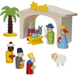 Belén de Navidad Woomax Madera plywood 23 x 16 x 11 cm (4 Unidades) Belén de Navidad Woomax Madera plywood 23 x 16 x 11 cm (4 Unidades)