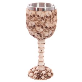 PUCKATOR Copa Decorativa Calavera y Espina Dorsal, Resina y Metal, 18x7.5x7.5cm Precio: 12.68999963. SKU: B15BZ26J8Y