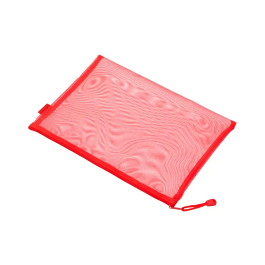 Liderpapel Bolsa Zipper Bag Poliéster Transpirable Multiusos DIN A5 Rojo 175x235x3 mm