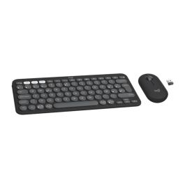 Logitech Pebble 2 Teclado + Mouse Inalámbrico Bluetooth, Diseño Delgado y Liviano, Plástico Reciclado, Clics Silenciosos