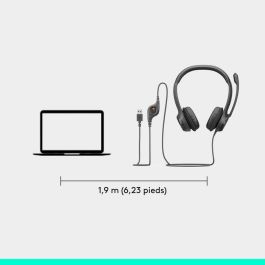Logitech H390 Auriculares USB para Ordenador con Micrófono con Cancelación de Ruido
