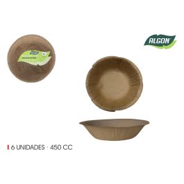 Set de 6 bols de cartón Kraft 450 cc - Algon (24 Unidades) Precio: 13.98999943. SKU: B16PB5WGDE