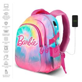 Karactermania Mochila Barbie Run. Plus Fan Tie Dye 44x34x21 cm, Gran Capacidad, 3 Compartimentos, Puerto USB, Ripstop