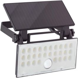 Brilliant BRI4004353437793 Aplique Exterior LED Solar con Detector de Movimiento LUTON, 4W, Plástico y Metal, Negro