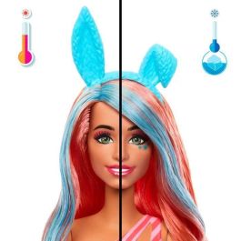 Barbie Jcn87 Muñeca Pop Reveal Colección Batidos Fiesta de Animales Conejito Brillante con 8 Sorpresas, Slime y Pelo Largo Rosa y Rojo
