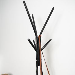 Vinthera Perchero Moa Acero y Madera 49.5x49.5x180 cm