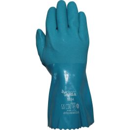 Juba Guante t-07 Riego Jardín Antideslizante PVC Arenoso Algodón Azul Talla 7