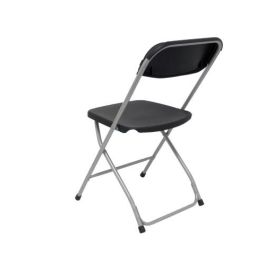 Piqueras y Crespo PACK5314NE Sillas Plegables de Conferencia Pack 5 Asiento y Respaldo Polipropileno Negro