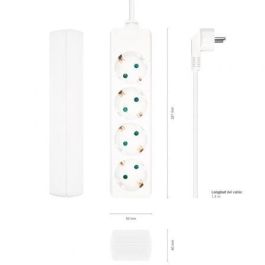 Aisens Regleta De Enchufes Con 4 Tomas Sin Interruptor Cable 1,4M Blanco Aisens Regleta De Enchufes Con 4 Tomas Sin Interruptor Cable 1,4M Blanco
