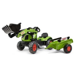 Retroexcavadora Arion 410 de CLAAS con remolque Retroexcavadora Arion 410 de CLAAS con remolque