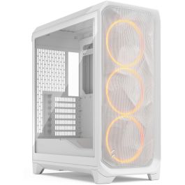 Fractal Design Caja Meshify 3 White RGB TG Clear Tint FD-C-MES3A-07 - Torre, Blanco, Ventiladores ARGB, Control RGB Web