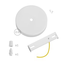 Creative Kit Florón Metal Ø120x25mm Agujero 10mm con Prensaestopa Plástico Blanco Mate y Tornillería Precio: 6.59000001. SKU: B16KQAPV5H