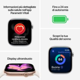 Apple Watch S11 GPS + Cellular Smartwatch de Titanio Dorado con Correa Milanese Loop y Pantalla Retina LTPO3 OLED