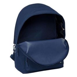 Safta Mochila Doble para Portátil 15,6" + USB Real Madrid Chica Marino 31x44x18 cm