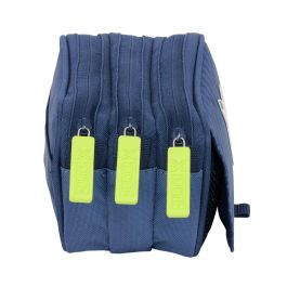 Safta Portatodo Triple Big Munich Blue Indigo - Estuche Escolar con Amplio Espacio y 3 Compartimentos, Ideal para Niños, 21,5x10x8 cm