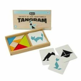 Jeujura Juego de tangram de madera Caja de madera con 7 piezas y 30 tarjetas de modelos Precio: 38.59000002. SKU: B135EFVQZW