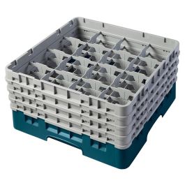 CAMBRO - 16S800-414 - Cesta de lavado 16 comp. 4 alturas - 10,9 cm Ø máx. - alt. máx. 21,7 cm - 50 x 50 x 26,7 cm - Cerceta Precio: 89.49999982. SKU: B17F2WKWGG