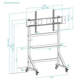 TooQ Optimus Soporte de Pared para TV 60"-105" (152,4cm-2,67m) hasta 120kg, Negro
