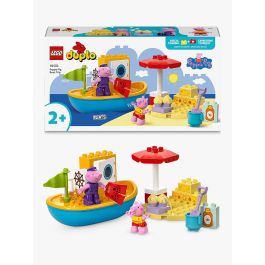 LEGO 10432 Duplo Peppa Pig Excursión en Barco con Abuelo Pig - Juguete de Construcción Acuático Flotante para Niños +2 Años
