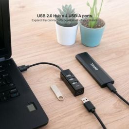 Hub USB NANOCABLE 10.16.4404 Negro (1 unidad)
