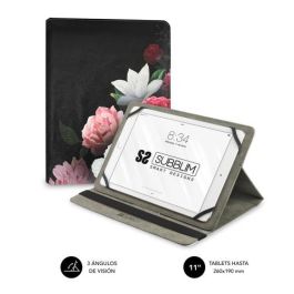 Funda Subblim Trendy Case Rosas para Tablet de 11"/ Negra Funda Subblim Trendy Case Rosas para Tablet de 11"/ Negra