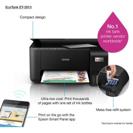 Epson EcoTank ET-2815 Impresora Multifunción A4 Color con Wi-Fi, Negro