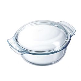 Pyrex 118A000/7043 Cocotte Redonda Pyrex Classic Vidrio Borosilicato 32x27 cm, 3.5L+1.4L, Congelador a Horno, Higiénico