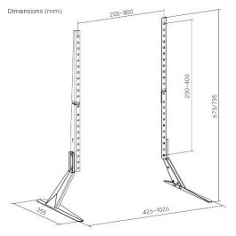 Vivolink Soporte de Mesa para TV/Monitor de Acero, para 23"-75", Color Negro