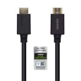Aisens Cable HDMI V2.1 Premium Alta Velocidad 8K@60Hz 48Gbps 2.0M Negro