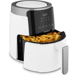 Medion MD13030 Freidora de Aire Caliente Digital Airfryer 1500W 4.7L Temporizador 60 Minutos Hasta 200°C Blanco