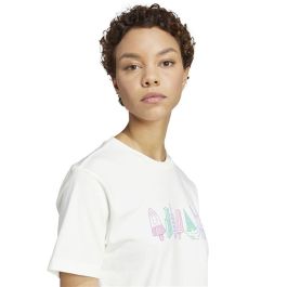 Camiseta de Manga Corta Mujer Adidas Blanco 9-10 Años