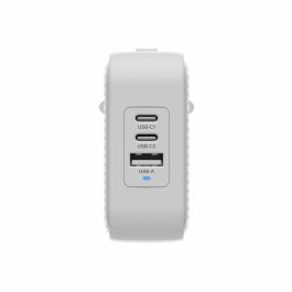 HYPER HJ1003WHWWGL Cargador de Carga Rápida Interior para Portátil, Smartphone y Tabletas con 2 Puertos USB-C y 1 USB 2.0 Blanco
