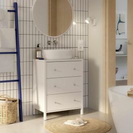 IPSARION IPQZ2111 - Mueble de Baño Blanco - 3 Cajones - L64 x P40 x H83 cm