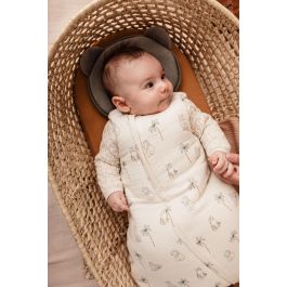 Mini edredón - CANDIDE - 55 cm - 0/3 meses - Blanco con estampado de tigre