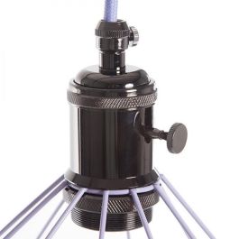 Lámpara Colgante Nórdica Lavanda "Copenhagen" AM-AT533. Compatible LED E27, de Aluminio con Altura Ajustable para Salón, Comedor, Cocina.